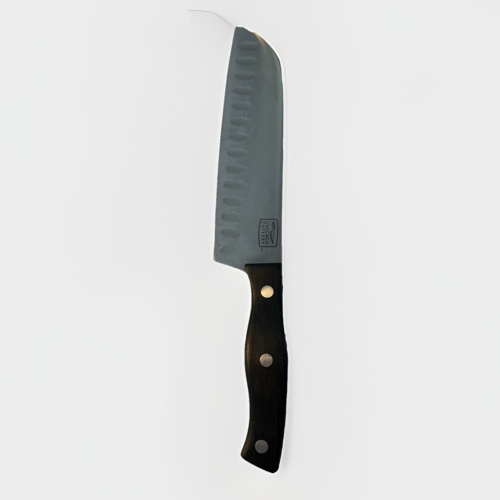 Chicago Cutlery 6.5 inch Santoku Knife Granton Edge Stainless Steel Full‎ Tang